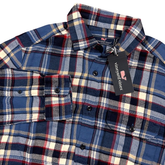 Vineyard Vines Other - NWT Vineyard Vines Men's Classic Fit Plaid Flannel Workshirt Blue Moon Size S